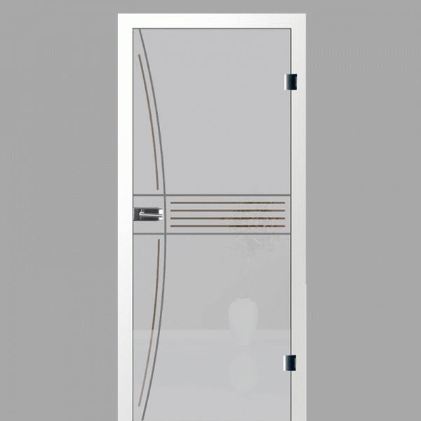 ER 10 Rillenschliff Motiv klar - Ganzglastür / Glastür - Erkelenz Glas GmbH