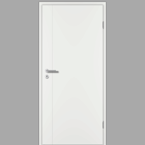 Riva RI4 Zimmertür / Innentür Weiss RAL 9016 mit Zarge CPL Weißlack
