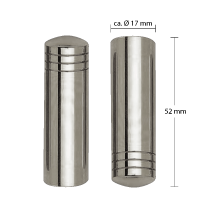 Zierhülse gerillt Edelstahlfärbig für Türbänder Zierhülse gerillt Edelstahlfärbig für Türbänder