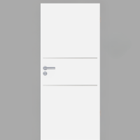 Polarweiss 03 Tür mit Lisenen Typ 2Q edelstahlfarbig CPL RAL 9003 Polarweiss 03 Tür mit Lisenen Typ 2Q edelstahlfarbig CPL RAL 9003