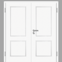 Elegance 02 Doppeltüren / Doppelflügeltür Polarweiss CPL RAL 9003 mit Zarge Elegance 02 Doppeltüren / Doppelflügeltür Polarweiss CPL RAL 9003 mit Zarge