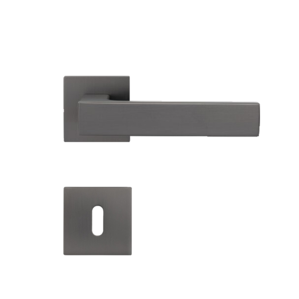 Lucca Square - Umbragrau - Türdrücker / Rosettengarnitur - Griffwelt Lucca Square - Umbragrau - Türdrücker / Rosettengarnitur - Griffwelt