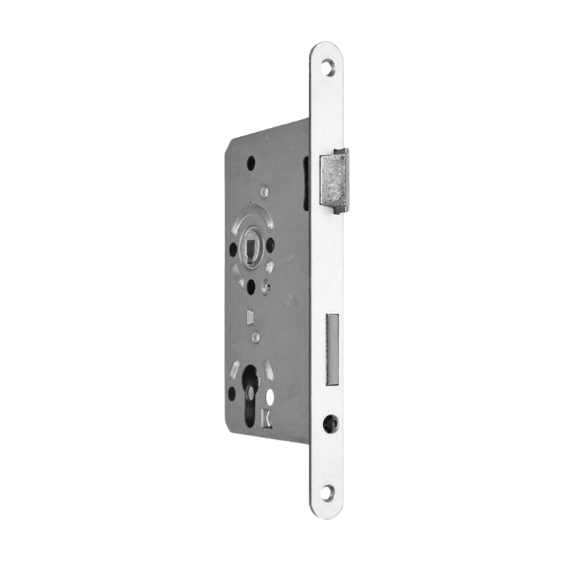 PZ - Schlosskasten weiß / Einsteckschloss - Profilzylinderschloss rechts