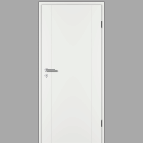 Riva RI2 Zimmertür / Innentür Weiss RAL 9016 mit Zarge CPL Weißlack