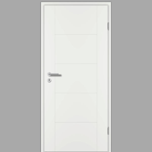 Riva RI7 Zimmertür / Innentür Weiss RAL 9016 mit Zarge CPL Weißlack