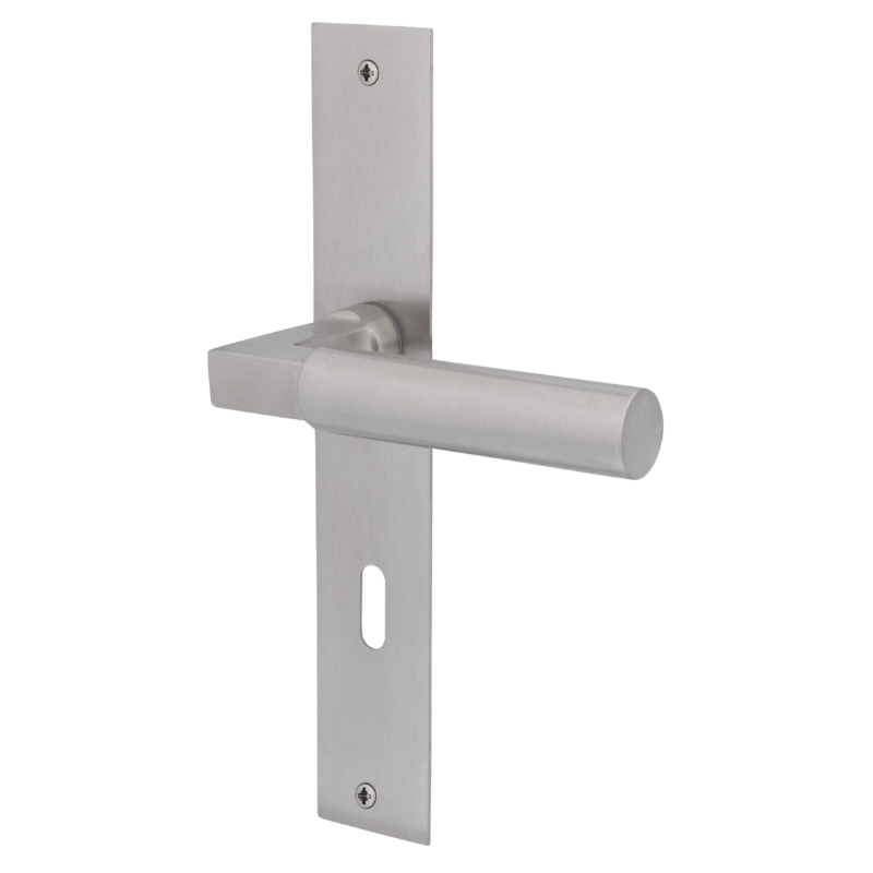 Alaska-LS - Edelstahl-sat. Plano - Türdrücker / Langschildbeschlag - Südmetall