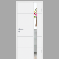 Mala 10 - Light 1-B - Holzglastür mit Zarge CPL RAL 9003 Mala 10 - Light 1-B - Holzglastür mit Zarge CPL RAL 9003