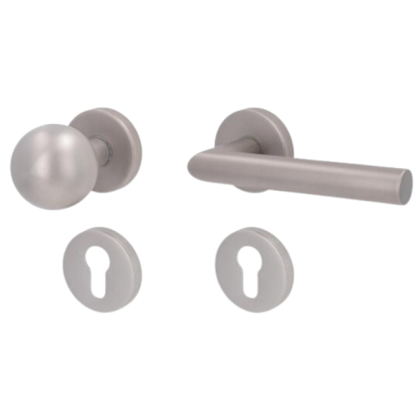 Ronny-R - Arcita Silber - Türdrücker für Wohnungseingangstüren - Südmetall