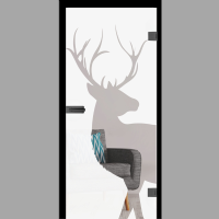 Hirsch Motiv klar Glastür – Ganzglastür / Komplettset mit Zarge von Erkelenz Hirsch Motiv klar Glastür – Ganzglastür / Komplettset mit Zarge von Erkelenz