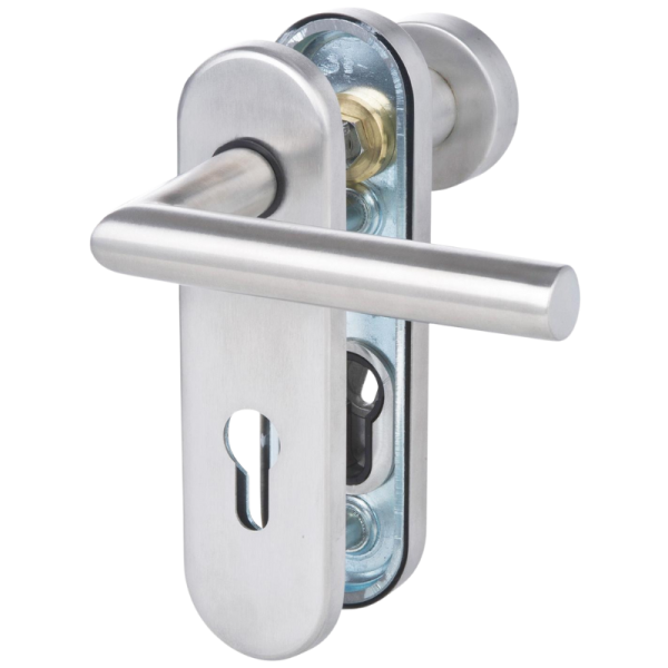 Sicura Ronny-KS - Aluminium F1 - Knopf/Drücker - Schutzbeschlag für Wohnungstüren Sicura Ronny-KS - Aluminium F1 - Knopf/Drücker - Schutzbeschlag für Wohnungstüren