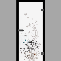 Flowers 5 Motiv klar Glastür – Ganzglastür / Komplettset mit Zarge von Erkelenz Flowers 5 Motiv klar Glastür – Ganzglastür / Komplettset mit Zarge von Erkelenz