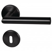 Ronny II - R - Schwarz matt - Türdrücker / Rosettengarnitur - Südmetall GmbH Ronny II - R - Schwarz matt - Türdrücker / Rosettengarnitur - Südmetall GmbH