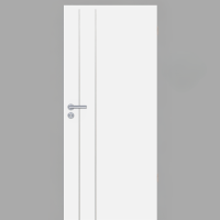 Polarweiss 03 Tür mit Lisenen Typ 5A edelstahlfarbig CPL RAL 9003 Polarweiss 03 Tür mit Lisenen Typ 5A edelstahlfarbig CPL RAL 9003