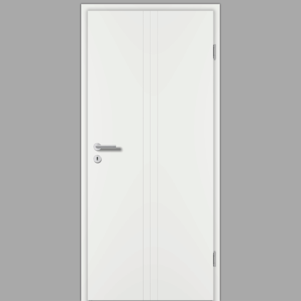 Riva RI11 Zimmertür / Innentür Weiss RAL 9016 mit Zarge CPL Weißlack