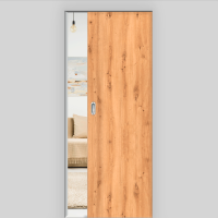 Asteiche Schiebetür in der Wand laufend - fühlbare CPL Oberfläche - Maserung Aufrecht Asteiche Schiebetür in der Wand laufend - fühlbare CPL Oberfläche - Maserung Aufrecht