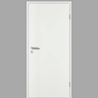 Riva RI10 Zimmertür / Innentür Weiss RAL 9016 mit Zarge CPL Weißlack Riva RI10 Zimmertür / Innentür Weiss RAL 9016 mit Zarge CPL Weißlack
