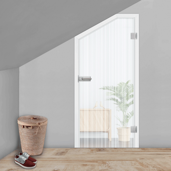 Ganzglas Dachschrägentür / Schrägelemente für Dachböden mit Zarge