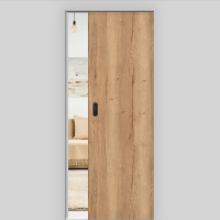 Risseiche Schiebetür in der Wand laufend - fühlbare CPL Oberfläche - Maserung Aufrecht Risseiche Schiebetür in der Wand laufend - fühlbare CPL Oberfläche - Maserung Aufrecht