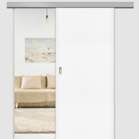 Esche Weiß Schiebetür - fühlbare CPL Oberfläche - Maserung Quer Esche Weiß Schiebetür - fühlbare CPL Oberfläche - Maserung Quer