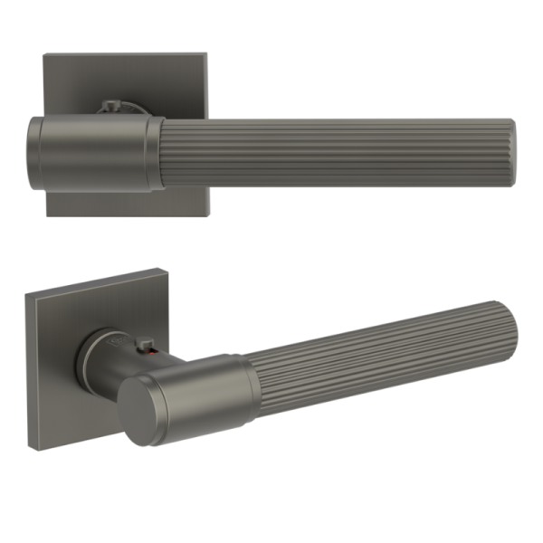 Vaya 136 Aris eckig - smart2lock - Samtgrau - Türdrücker / Rosettengarnitur - Griffwerk