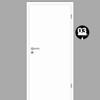 Weißlack 03 Zimmertür / Innentür Weiß CPL RAL 9003 mit Zarge Weißlack 03 Zimmertür / Innentür Weiß CPL RAL 9003 mit Zarge