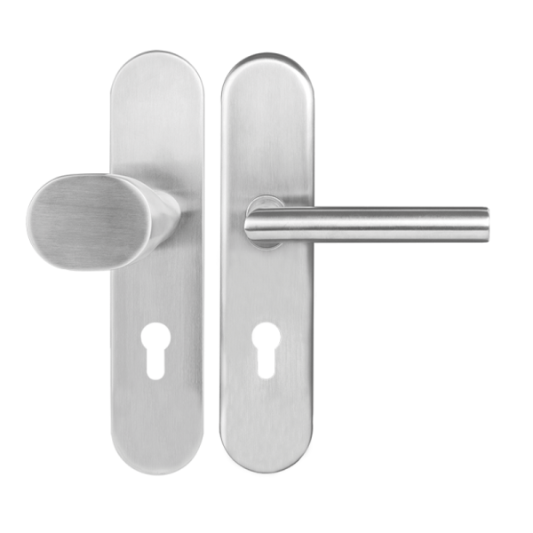 Schutzbeschlag Advantage SB-LS/LS - Edelstahl matt mit Kernziehschutz - Griffwelt