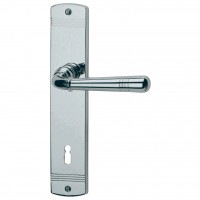 Scarlet - LS - Chrom - Türdrücker / Langschildbeschlag - Südmetall Scarlet - LS - Chrom - Türdrücker / Langschildbeschlag - Südmetall