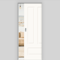 Cala 03-Q Schiebetür in der Wand laufend - Landhaustür / Stiltür RAL 9010 Weißlack Cala 03-Q Schiebetür in der Wand laufend - Landhaustür / Stiltür RAL 9010 Weißlack