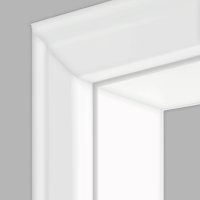 Polarweiss 03 Türzarge / Zarge für Wohnungstür CPL RAL 9003 Rundkante profiliert Landhausstil Polarweiss 03 Türzarge / Zarge für Wohnungstür CPL RAL 9003 Rundkante profiliert Landhausstil