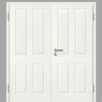 Elegance 04 Doppeltüren / Doppelflügeltür Weiß CPL RAL 9010 mit Zarge Elegance 04 Doppeltüren / Doppelflügeltür Weiß CPL RAL 9010 mit Zarge