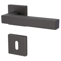 Galina Square - R - Graphit grau - Türdrücker / Rosettengarnitur - Südmetall Galina Square - R - Graphit grau - Türdrücker / Rosettengarnitur - Südmetall