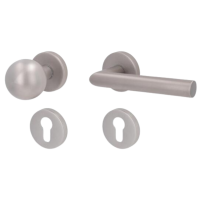 Ronny-R - Arcita Silber - Türdrücker für Wohnungseingangstüren - Südmetall Ronny-R - Arcita Silber - Türdrücker für Wohnungseingangstüren - Südmetall