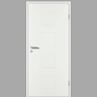 Riva RI5 Zimmertür / Innentür Weiss RAL 9016 mit Zarge CPL Weißlack Riva RI5 Zimmertür / Innentür Weiss RAL 9016 mit Zarge CPL Weißlack