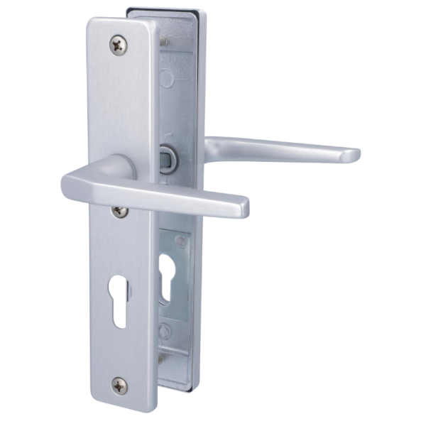 Tora II-LS/LS - Aluminium F1 - Drücker/Drücker - Schutzbeschlag für Wohnungstüren Tora II-LS/LS - Aluminium F1 - Drücker/Drücker - Schutzbeschlag für Wohnungstüren