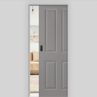 Elegance 04 Schiebetür in der Wand laufend - Landhaustür / Stiltür RAL 7073 Lavagrau Elegance 04 Schiebetür in der Wand laufend - Landhaustür / Stiltür RAL 7073 Lavagrau