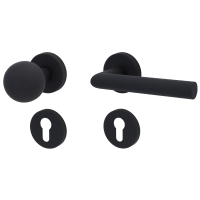 Ronny-R - Soft touch Schwarz - Türdrücker für Wohnungseingangstüren - Südmetall Ronny-R - Soft touch Schwarz - Türdrücker für Wohnungseingangstüren - Südmetall