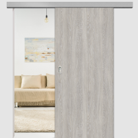 Eiche grau gekälkt Schiebetür - fühlbare CPL Oberfläche - Maserung Aufrecht Eiche grau gekälkt Schiebetür - fühlbare CPL Oberfläche - Maserung Aufrecht