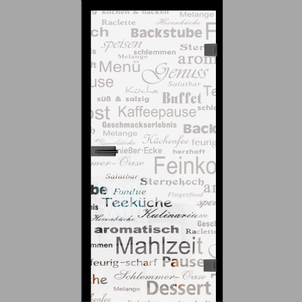 Picante Motiv klar Glastür – Ganzglastür / Komplettset mit Zarge von Erkelenz