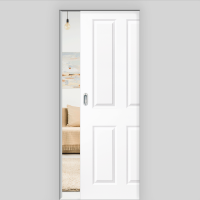 Elegance 04 Schiebetür in der Wand laufend - Landhaustür / Stiltür RAL 9003 Polarweiss Elegance 04 Schiebetür in der Wand laufend - Landhaustür / Stiltür RAL 9003 Polarweiss