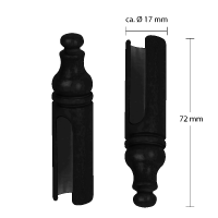 Zierhülse Antik Mount Everest schwarz matt für Türbänder Zierhülse Antik Mount Everest schwarz matt für Türbänder