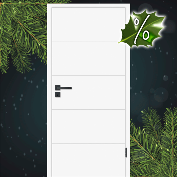 Weihnachtsangebot | Mala 10 Zimmertür / Innentür RAL 9003 mit Zarge CPL Polarweiss