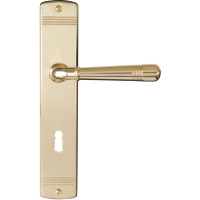 Avellino - Messing poliert - Türdrücker / Langschildbeschlag - Griffwelt Avellino - Messing poliert - Türdrücker / Langschildbeschlag - Griffwelt